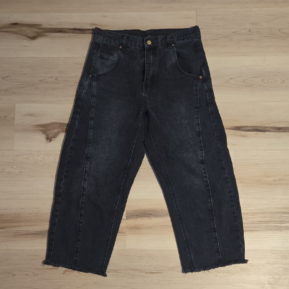 Roucha Delvaux Denim Jeans, Black, Size AA - Picture 2 of 9